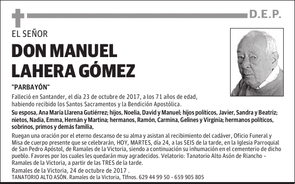 DON MANUEL LANERA GÓMEZ