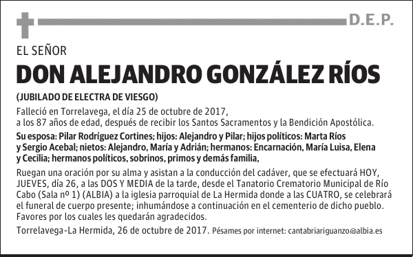 DON ALEJANDRO GONZÁLEZ RÍOS