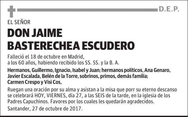 DON JAIME BASTERECHEA ESCUDERO