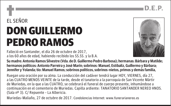 DON GUILLERMO PEDRO RAMOS