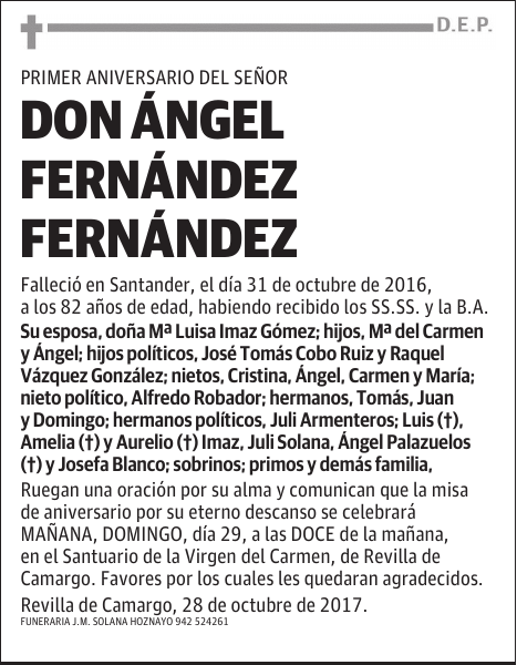 Dº ÁNGEL FERNÁNDEZ FERNÁNDEZ