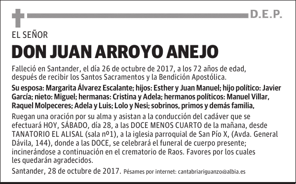 DON JUAN ARROYO ANEJO