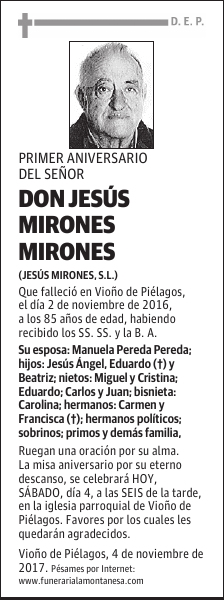 Don Jesús Mirones Mirones