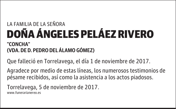 DOÑA ÁNGELES PELÁEZ RIVERO