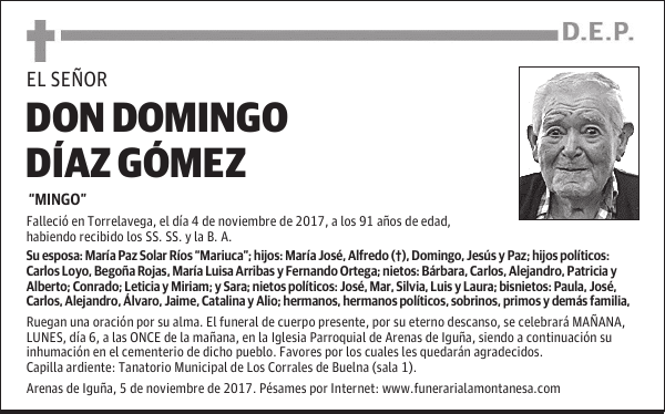 DON DOMINGO DÍAZ GÓMEZ