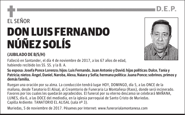 DON LUIS FERNANDO NÚÑEZ SOLÍS