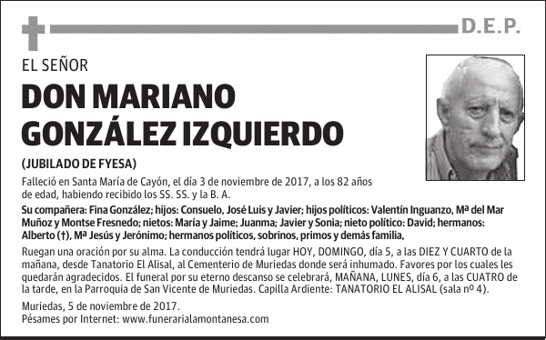 DON MARIANO GONZÁLEZ IZQUIERDO