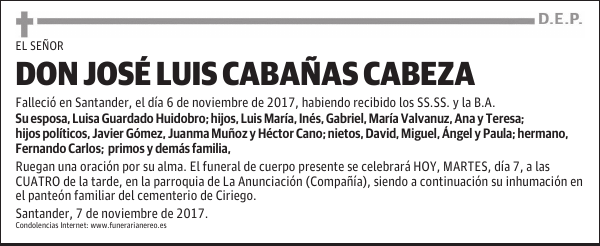 DON JOSÉ LUIS CABAÑAS CABEZA