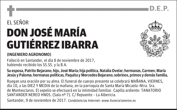 DON JOSE MARIA GUTIERREZ IBARRA