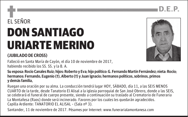 DON SANTIAGO URIARTE MERINO