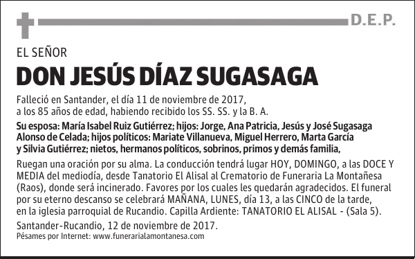 DON JESÚS DÍAZ SUGASAGA
