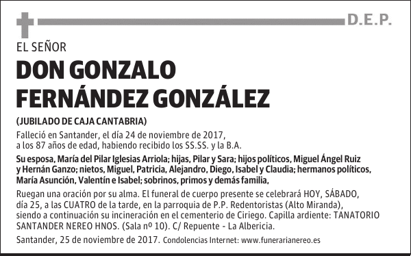 DON GONZALO FERNANDEZ GONZALEZ