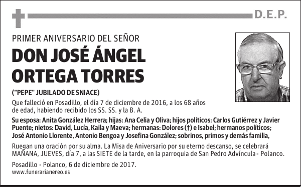 DON JOSÉ ÁNGEL ORTEGA TORRES