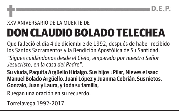 Don Claudio Bolado Telechea