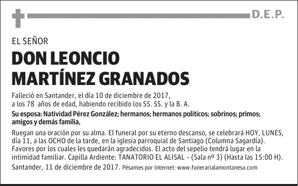 DON LEONCIO MARTÍNEZ GRANADOS