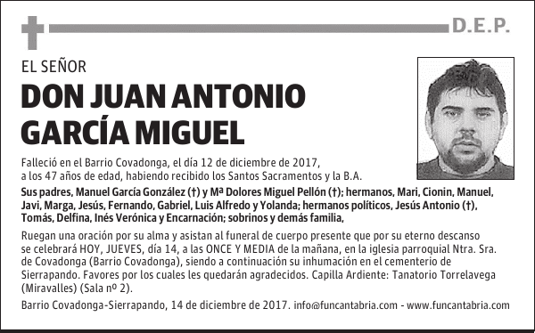 Don Juan Antonio García Miguel