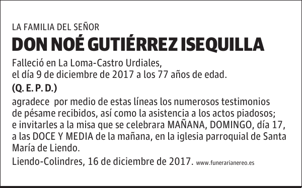 DON NOÉ GUTIERREZ ISEQUILLA