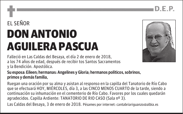 DON ANTONIO AGUILERA PASCUA