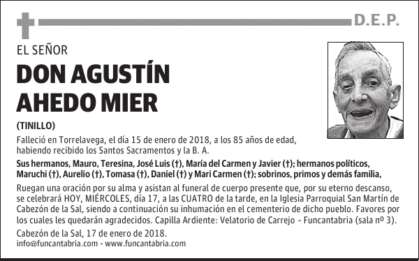 Don Agustín Ahedo Mier