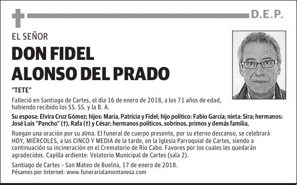DON FIDEL ALONSO DEL PRADO