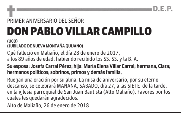 DON PABLO VILLAR CAMPILLO