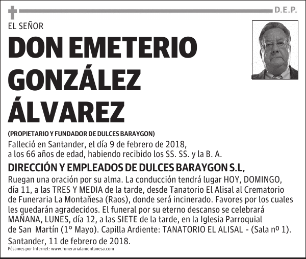 DON EMETERIO GONZÁLEZ ÁLVAREZ