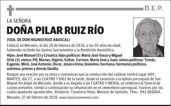 DOÑA PILAR RUIZ RIO