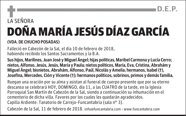 Doña María Jesus Diaz Garcia