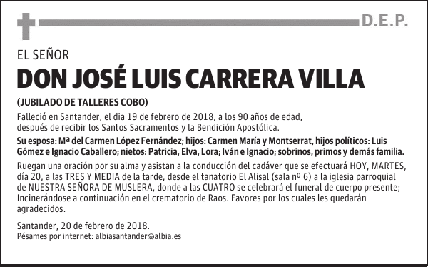 DON JOSÉ LUIS CARRERA VILLA
