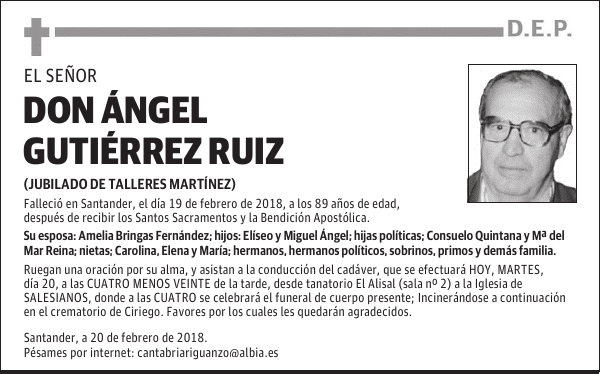 DON ÁNGEL GUTIÉRREZ RUIZ