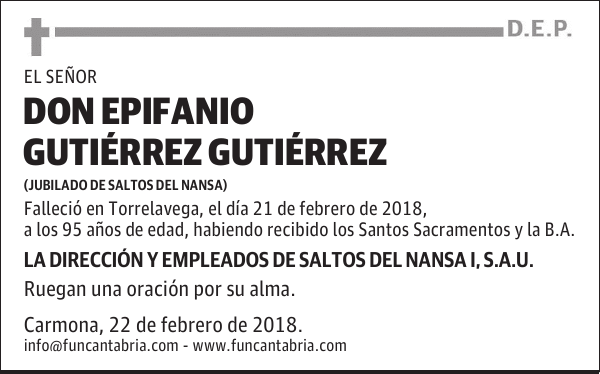 Don Epifanio Gutiérrez Gutiérrez