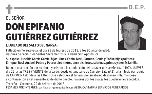 Don Epifanio Gutiérrez Gutiérrez