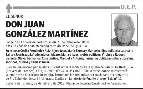 DON JUAN GONZÁLEZ MARTÍNEZ