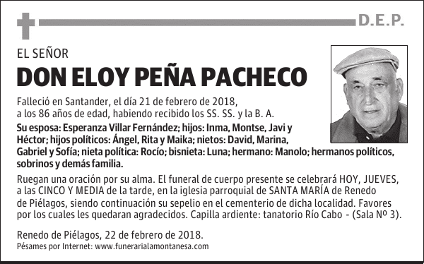 DON ELOY PEÑA PACHECO