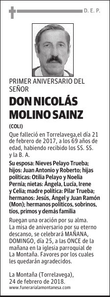 DON NICOLÁS MOLINO SAINZ