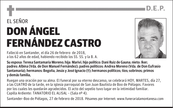 DON ÁNGEL FERNÁNDEZ CASTRO