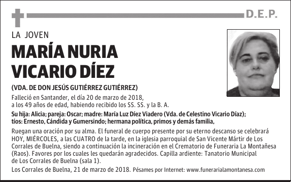 MARÍA NURIA VICARIO DIEZ