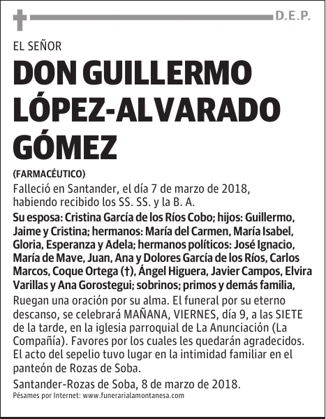 DON GUILLERMO LÓPEZ-ALVARADO GÓMEZ