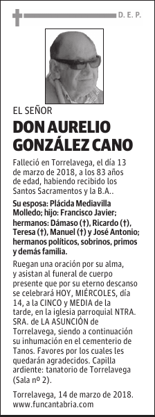 DON AURELIO GONZÁLEZ CANO