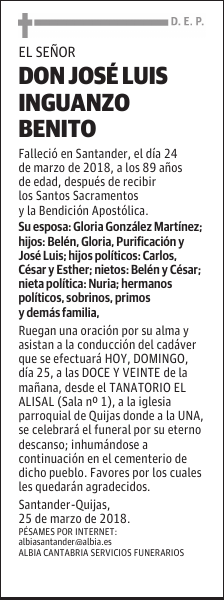 DON JOSÉ LUIS INGUANZO BENITO