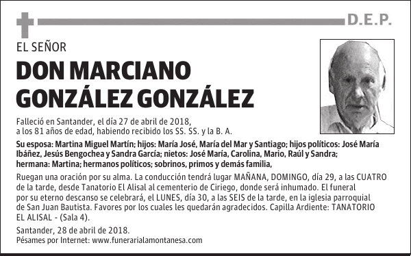 DON MARCIANO GONZÁLEZ GONZÁLEZ