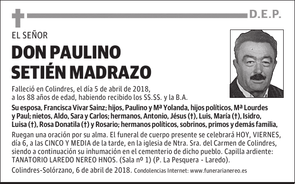 DON PAULINO SETIÉN MADRAZO