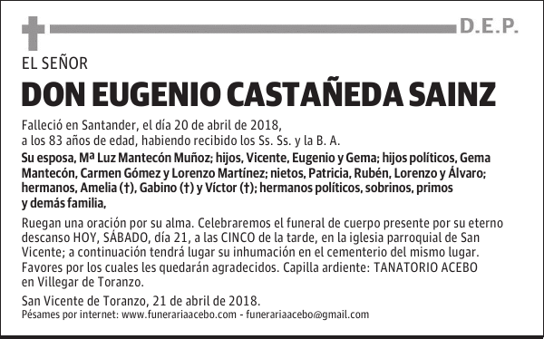 D. EUGENIO CASTAÑEDA SAINZ