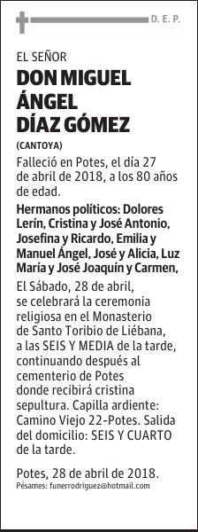 D. MIGUEL ÁNGEL DÍAZ GÓMEZ