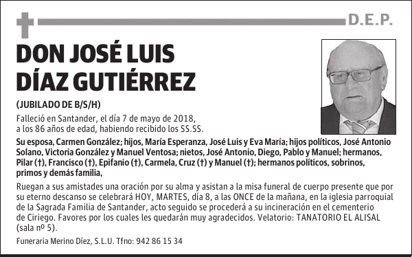 DON JOSÉ LUIS DÍAZ GUTIÉRREZ