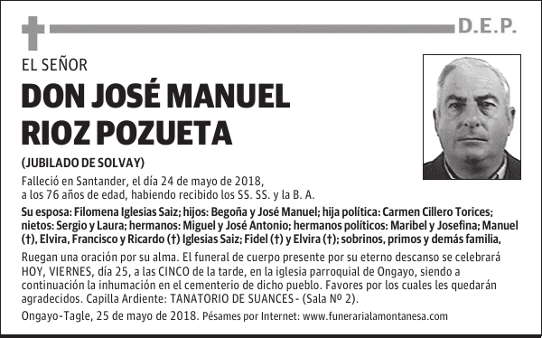 DON JOSÉ MANUEL RIOZ POZUETA