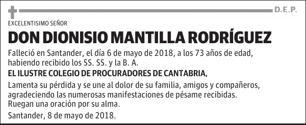 DIONISIO MANTILLA
