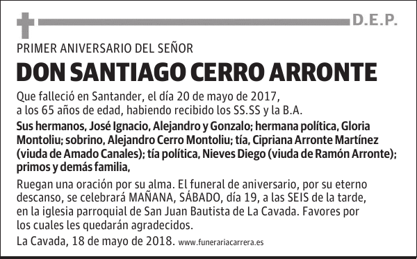 DON SANTIAGO CERRO ARRONTE