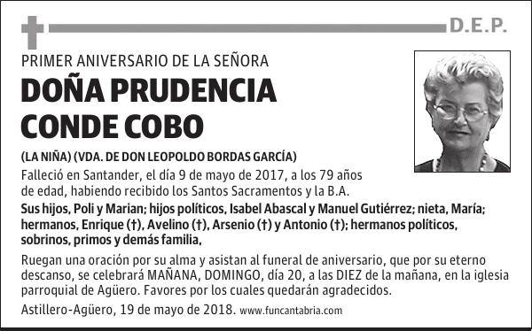 Doña Prudencia Conde Cobo