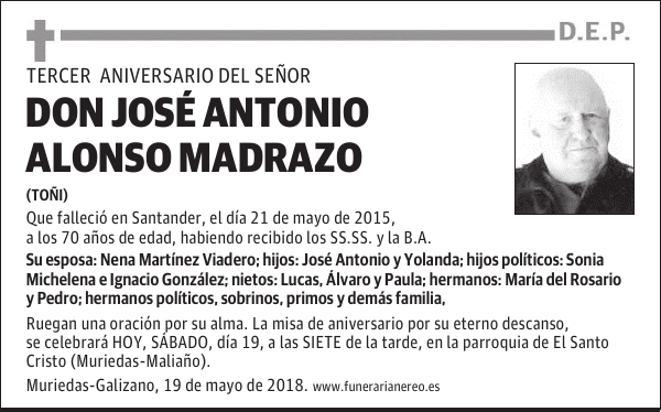 DON JOSE ANTONIO ALONSO MADRAZO